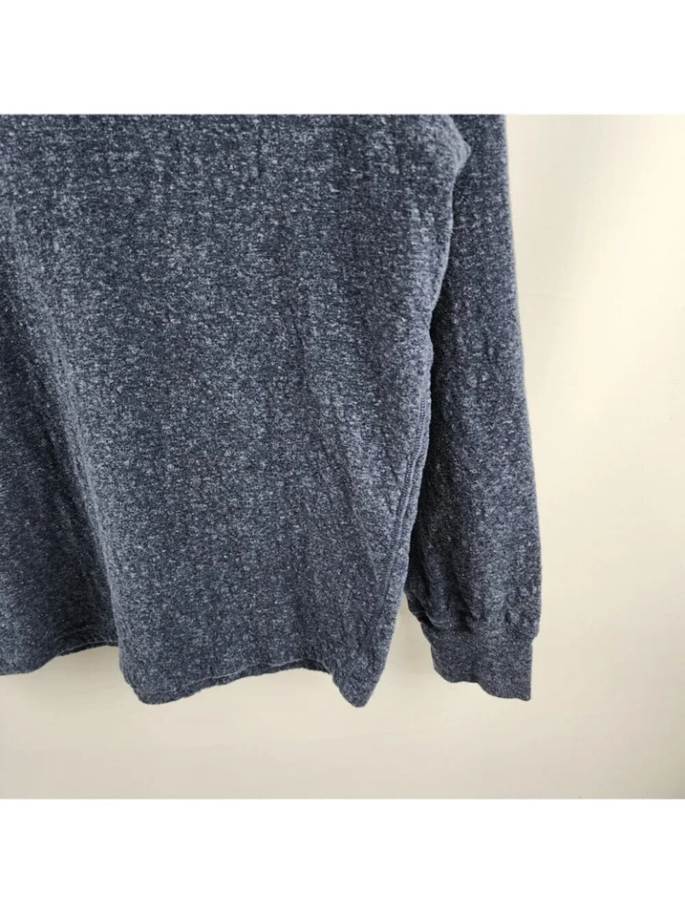 J Crew Shirt Mens Large Blue Knit Goods L/S Henley